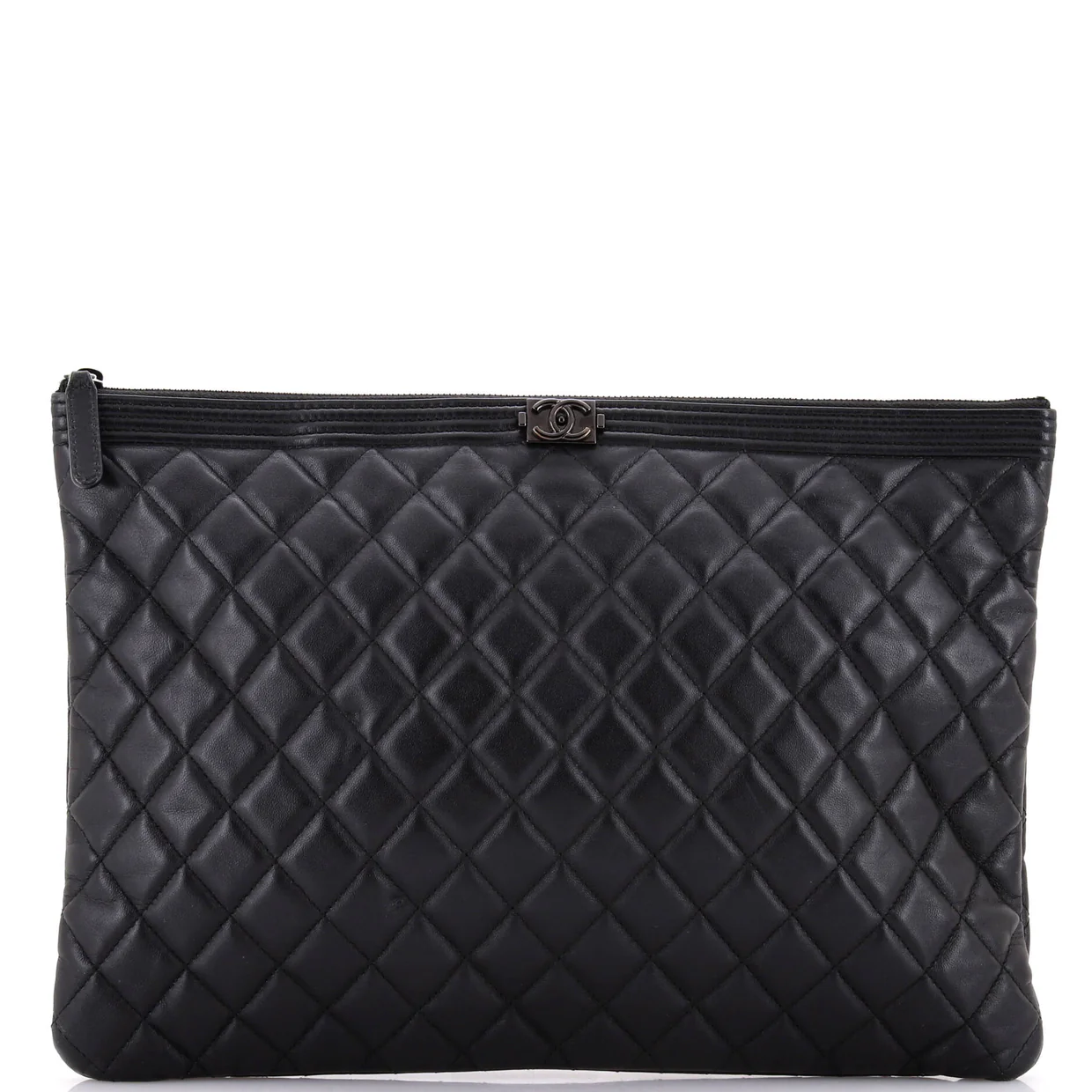 Boy O Case Clutch Quilted Lambskin Large - Deep Luxury