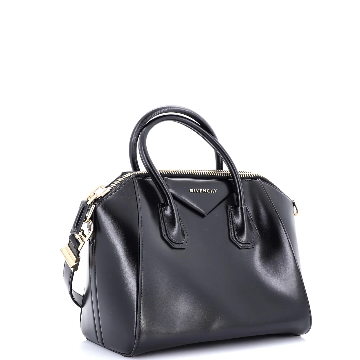 Antigona Bag Glazed Leather Small - Deep Luxury