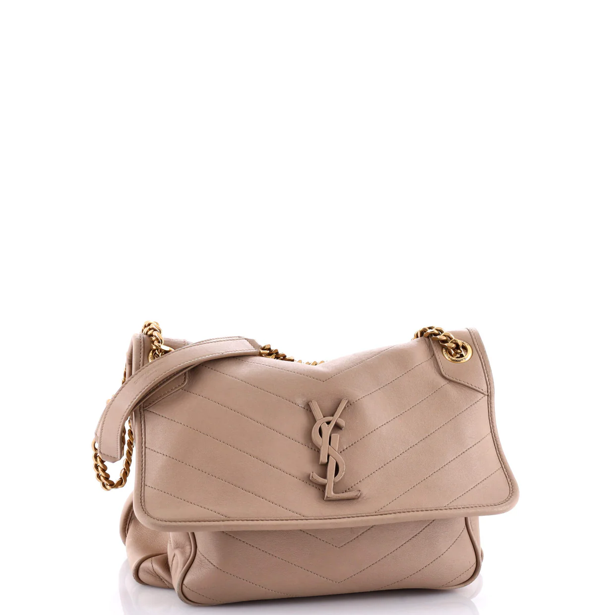 Niki Chain Flap Bag Matelasse Chevron Leather Medium - Deep Luxury