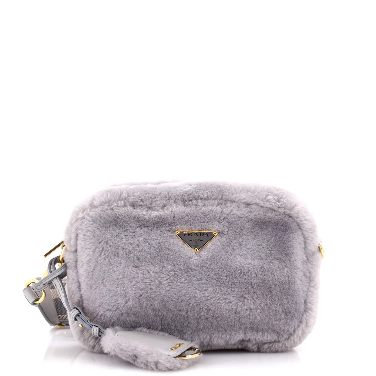 Flou Camera Crossbody Bag Shearling Small - Deep Luxury