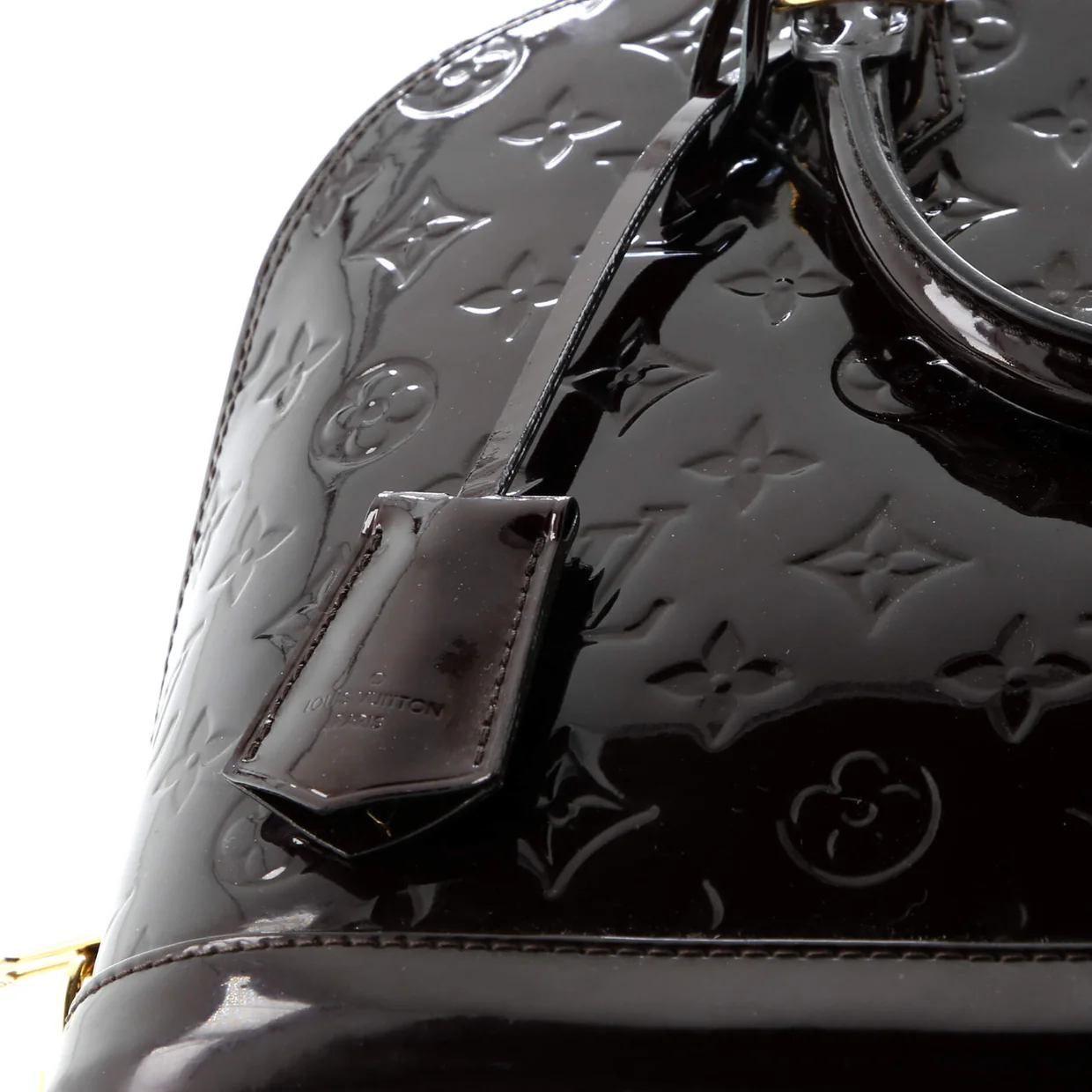 Alma Handbag Monogram Vernis PM - Deep Luxury