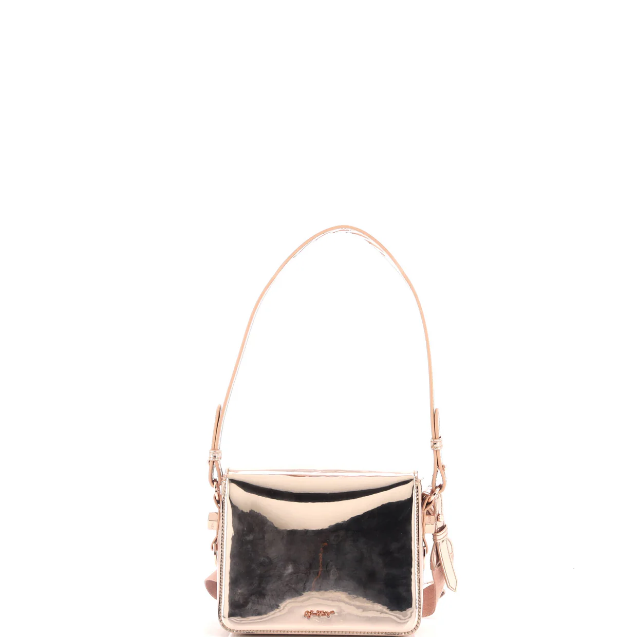 Binder Clip Flap Bag Mirror Faux Leather Mini - Deep Luxury