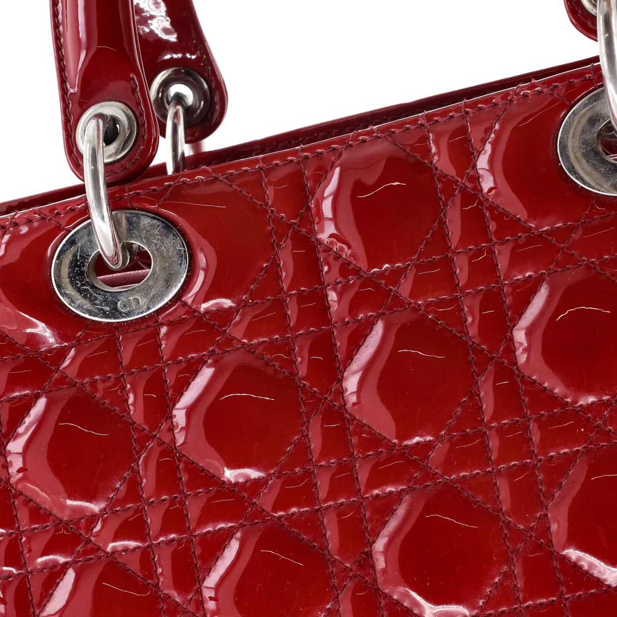 Lady Dior Bag Cannage Quilt Patent Large - Deep Luxury