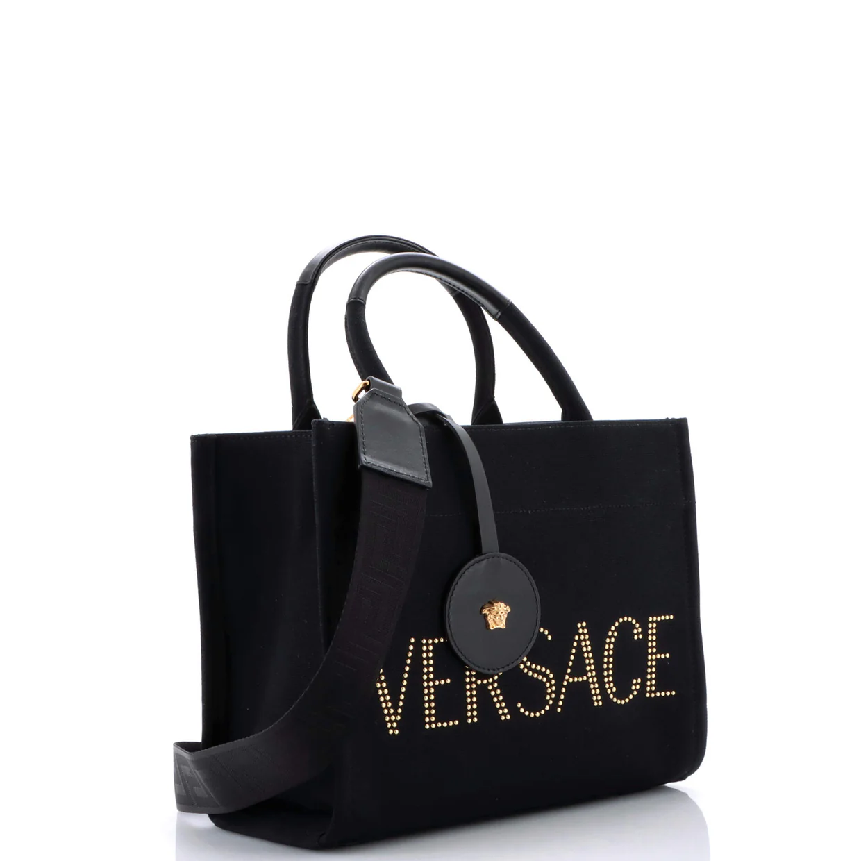 La Medusa Tote Studded Canvas Medium - Deep Luxury