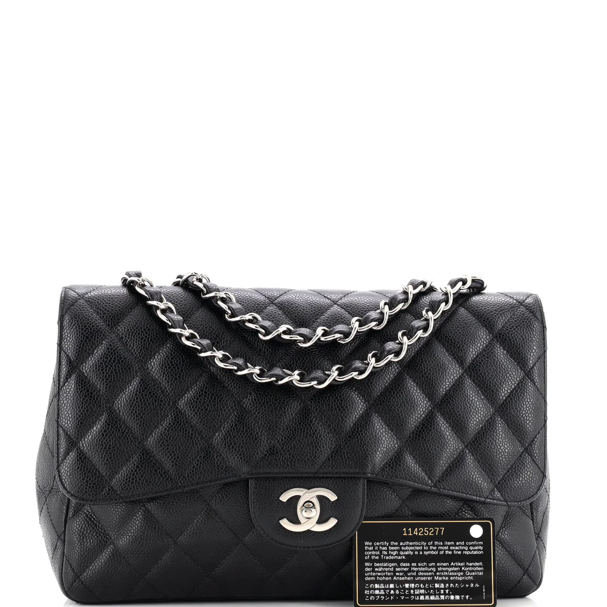 Vintage Classic Single Flap Bag Quilted Caviar Jumbo - Deep Luxury