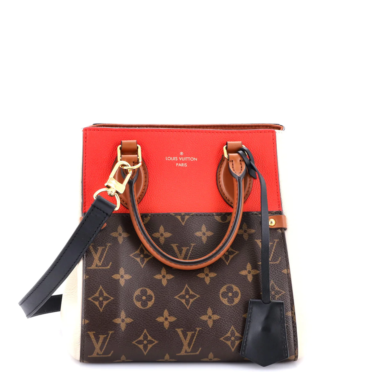 Fold Tote Monogram Canvas and Leather PM - Deep Luxury
