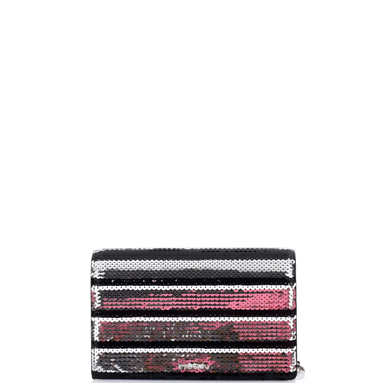 Baia Chain Flap Bag Sequin Embellished Leather Small - Deep Luxury
