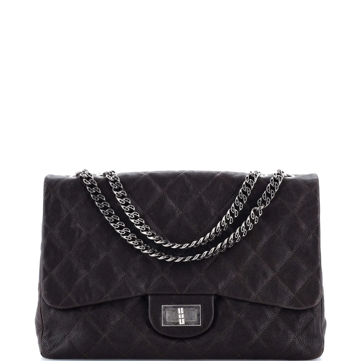 Bijoux Chain Reissue 2.55 Flap Bag Quilted Caviar 227 - Deep Luxury