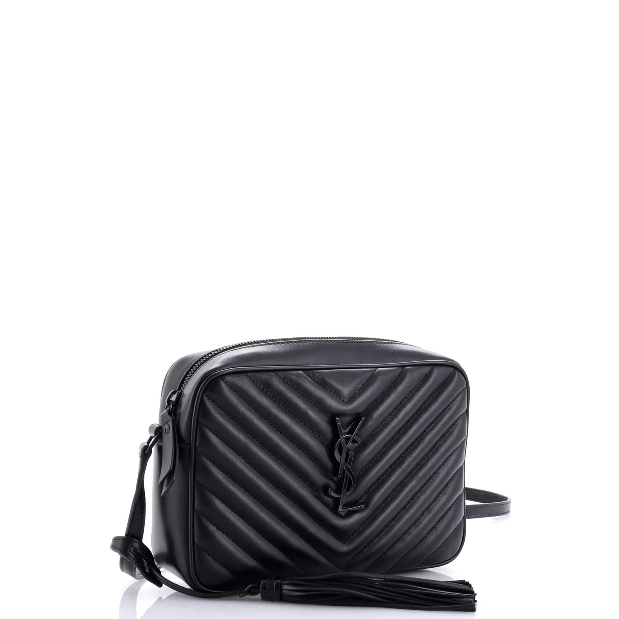 Lou Camera Bag Matelasse Chevron Leather Small - Deep Luxury