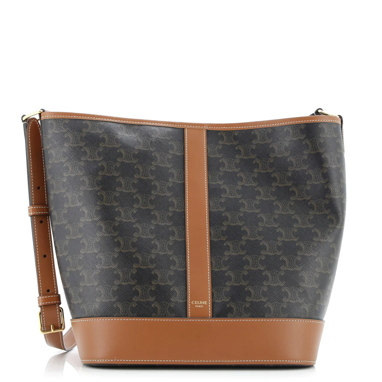 Bucket Bag Triomphe Coated Canvas Medium - Deep Luxury