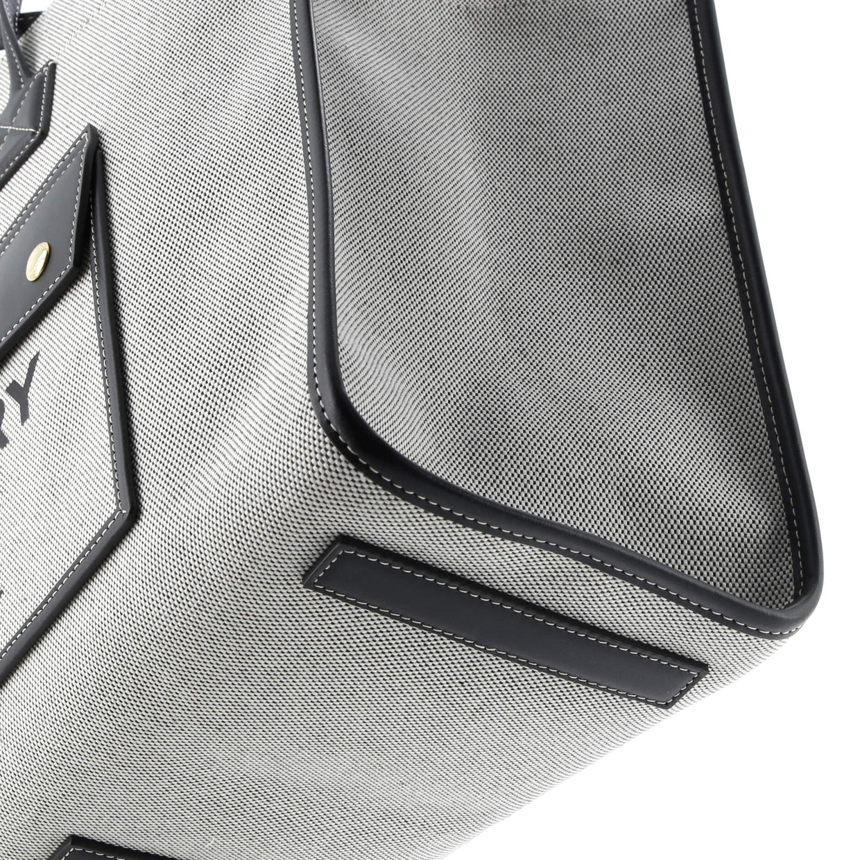 Freya Shopping Tote Canvas with Leather Medium - Deep Luxury