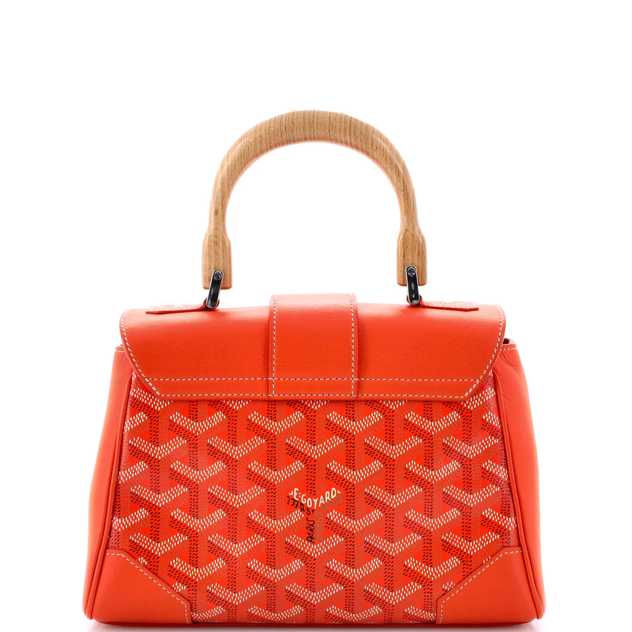 Saigon Top Handle Bag Coated Canvas with Leather Mini - Deep Luxury