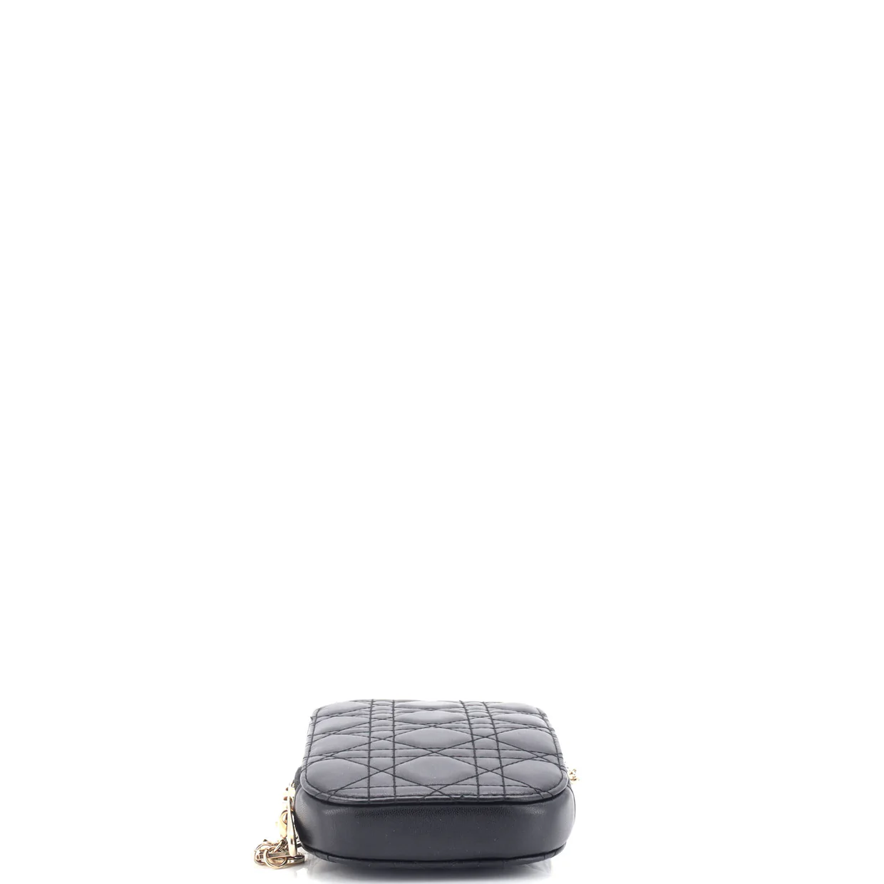 Lady Dior Phone Holder on Chain Cannage Quilt Lambskin - Deep Luxury