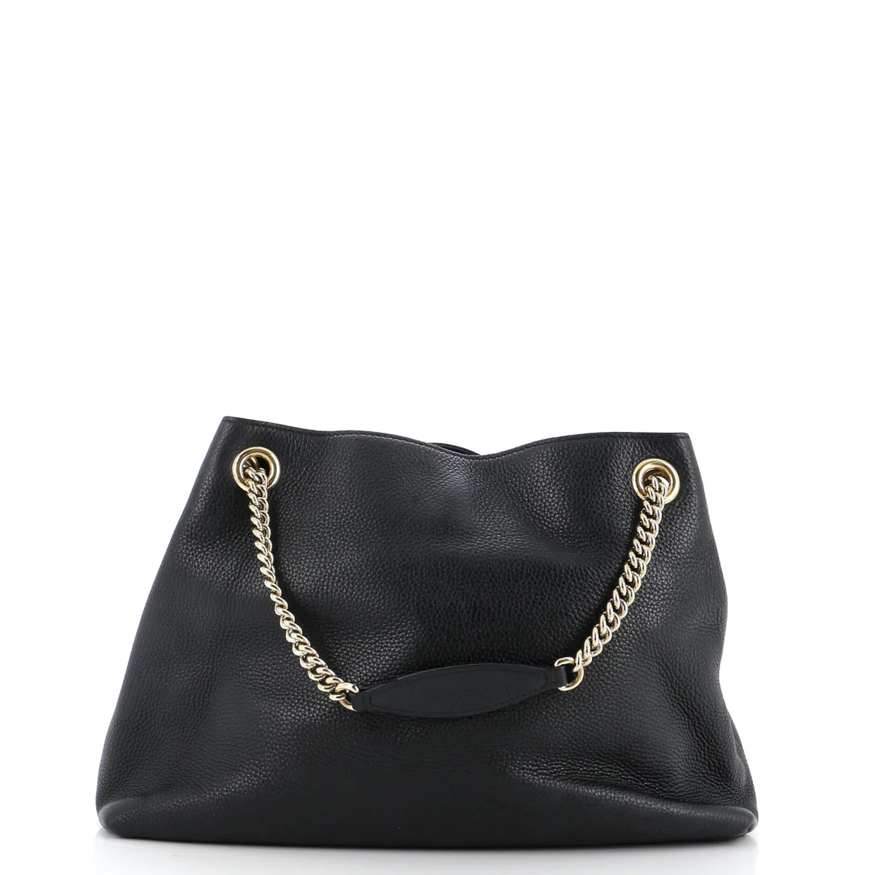 Soho Chain Strap Shoulder Bag Leather Medium - Deep Luxury