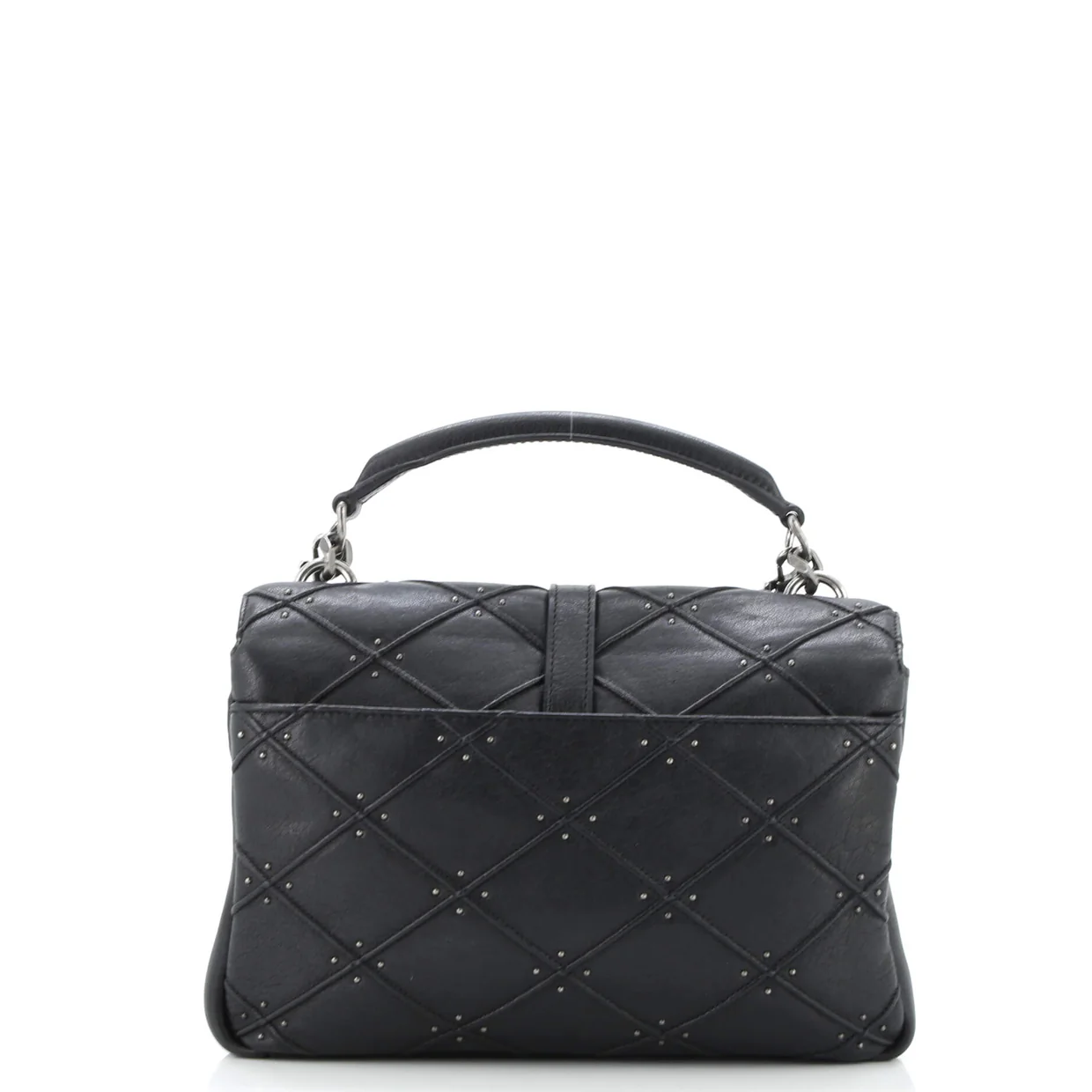 Classic Monogram College Bag Studded Quilted Leather Medium - Deep Luxury