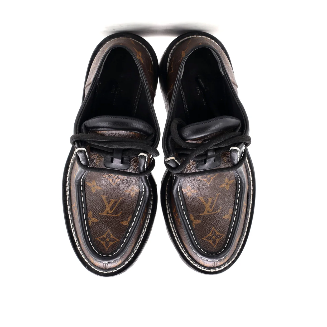 Women's LV Beaubourg Platform Derby Shoes Monogram Canvas - Deep Luxury