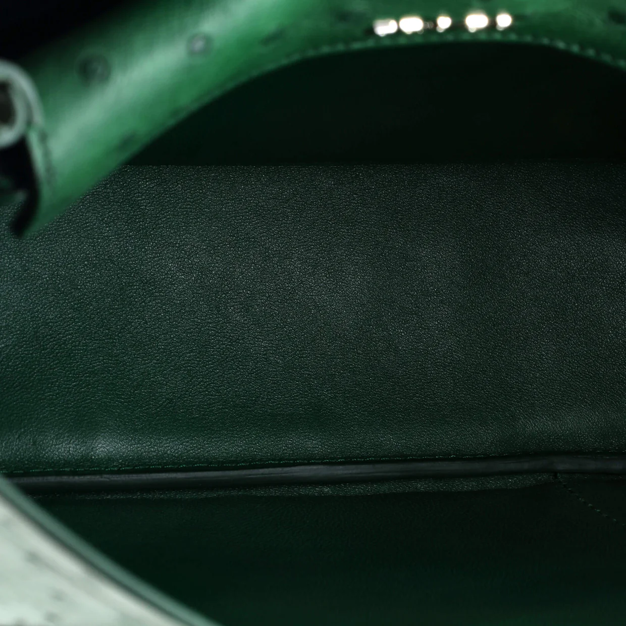 Cuir Double Tote Ostrich Medium - Deep Luxury