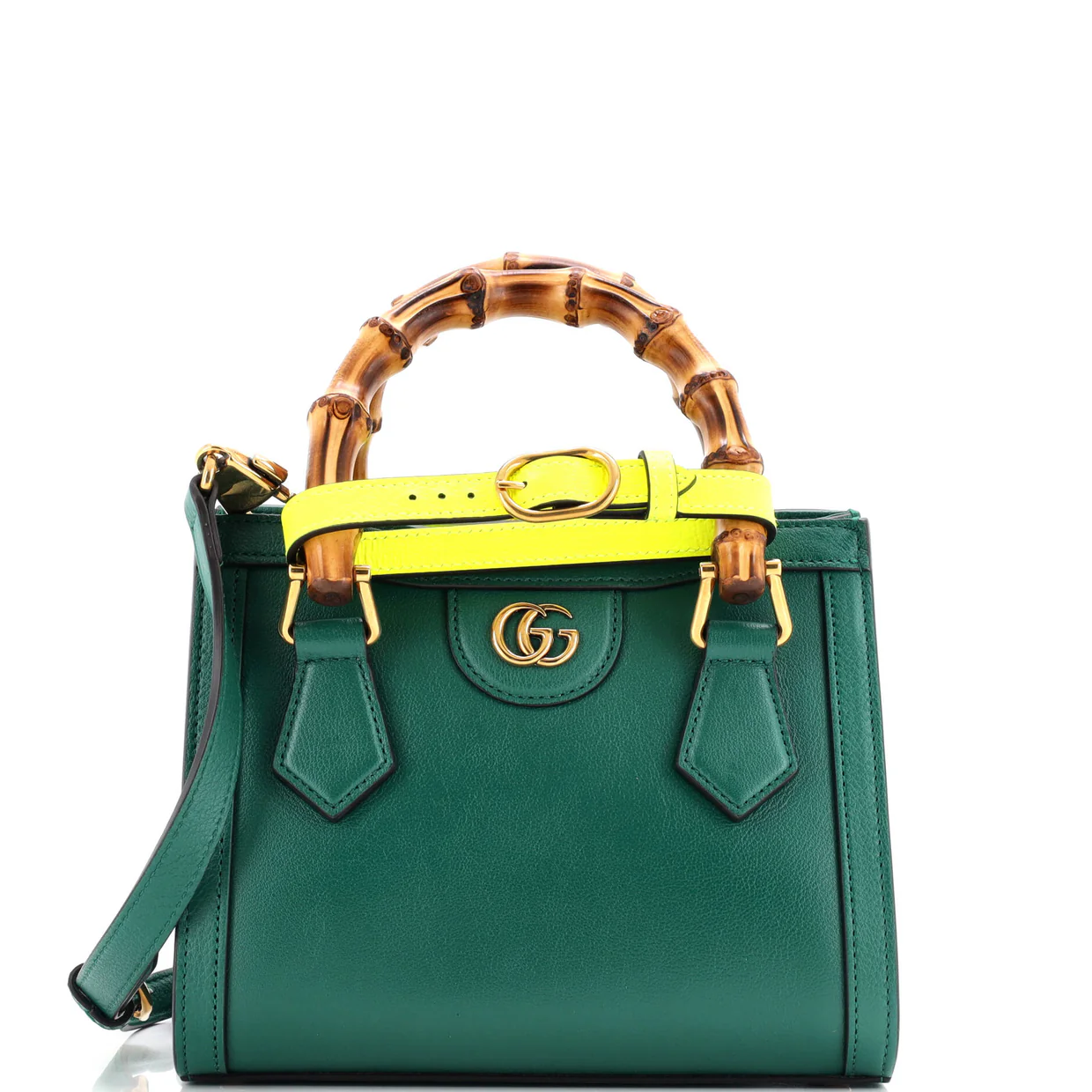 Diana NM Bamboo Handle Tote Leather Mini - Deep Luxury