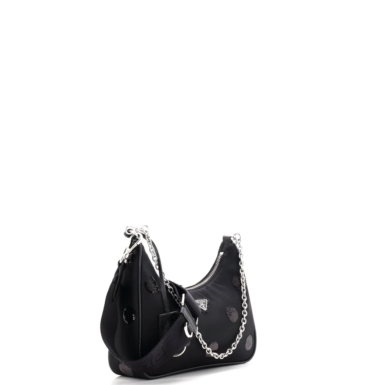 Re-Edition 2005 Shoulder Bag Sequin Embellished Tessuto Small - Deep Luxury