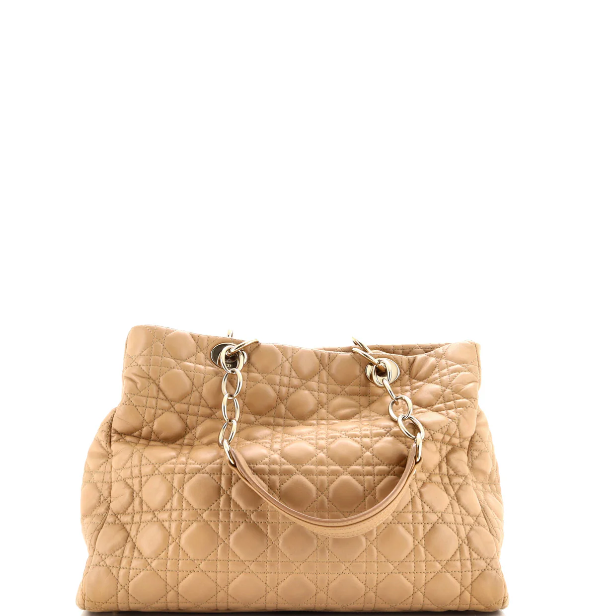 Soft Chain Tote Cannage Quilt Lambskin Large - Deep Luxury