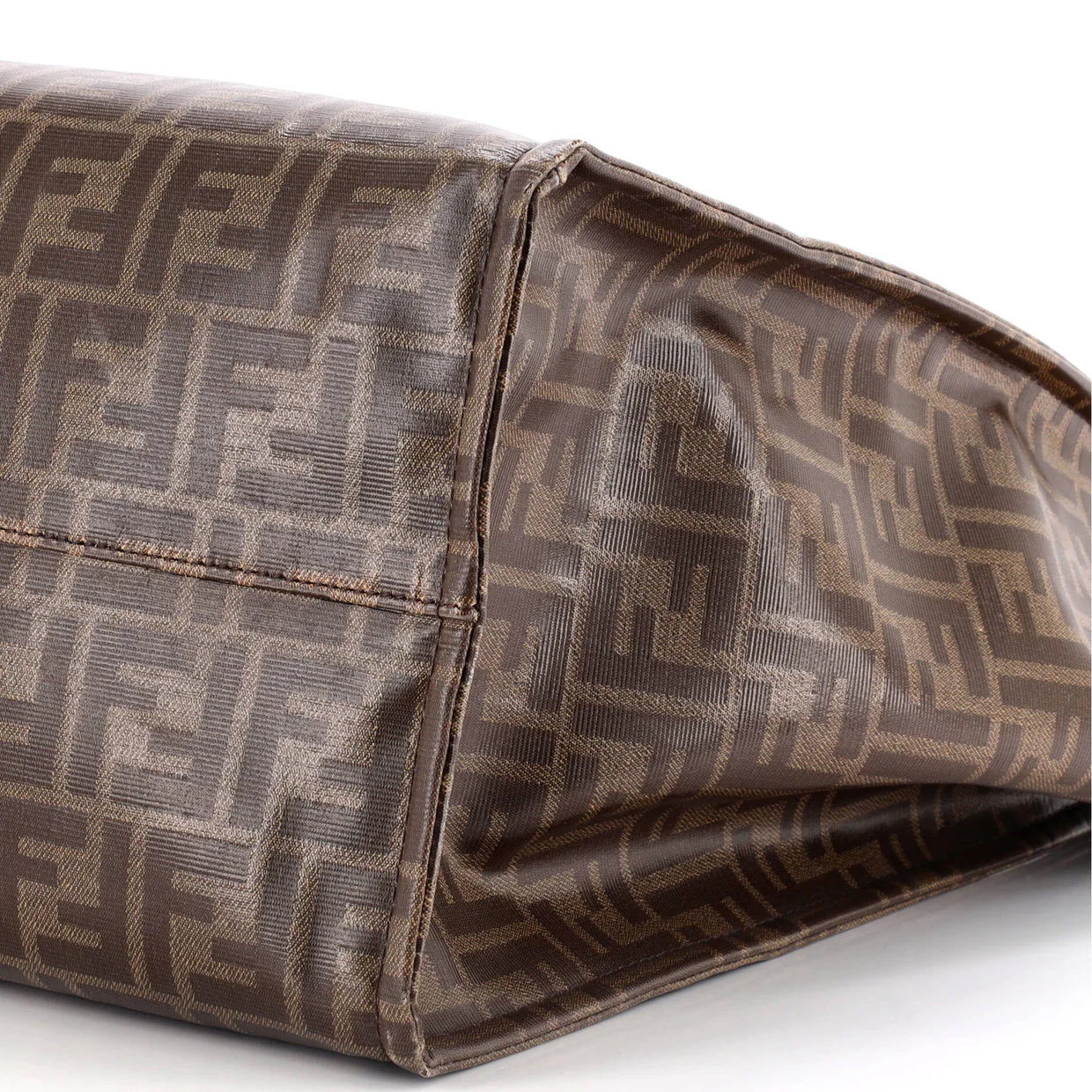 Mania Logo Shopper Tote Zucca Coated Canvas Large - Deep Luxury