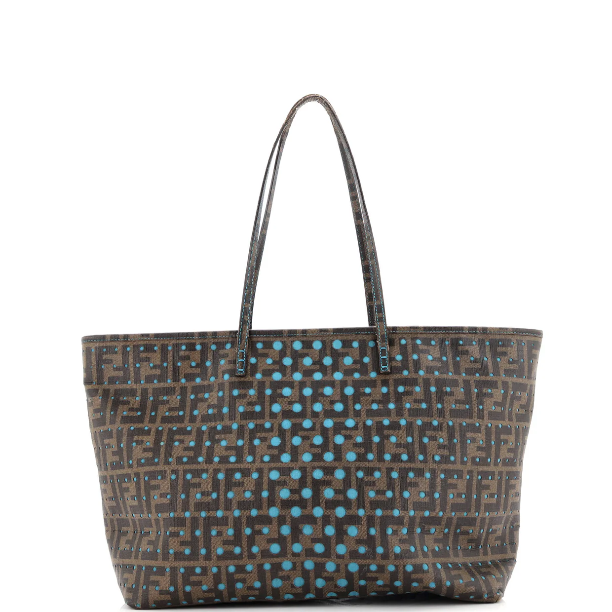 Roll Tote Perforated Zucca Canvas Large - Deep Luxury