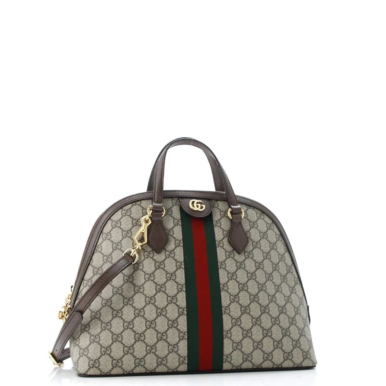 Ophidia Dome Top Handle Bag GG Coated Canvas Medium - Deep Luxury