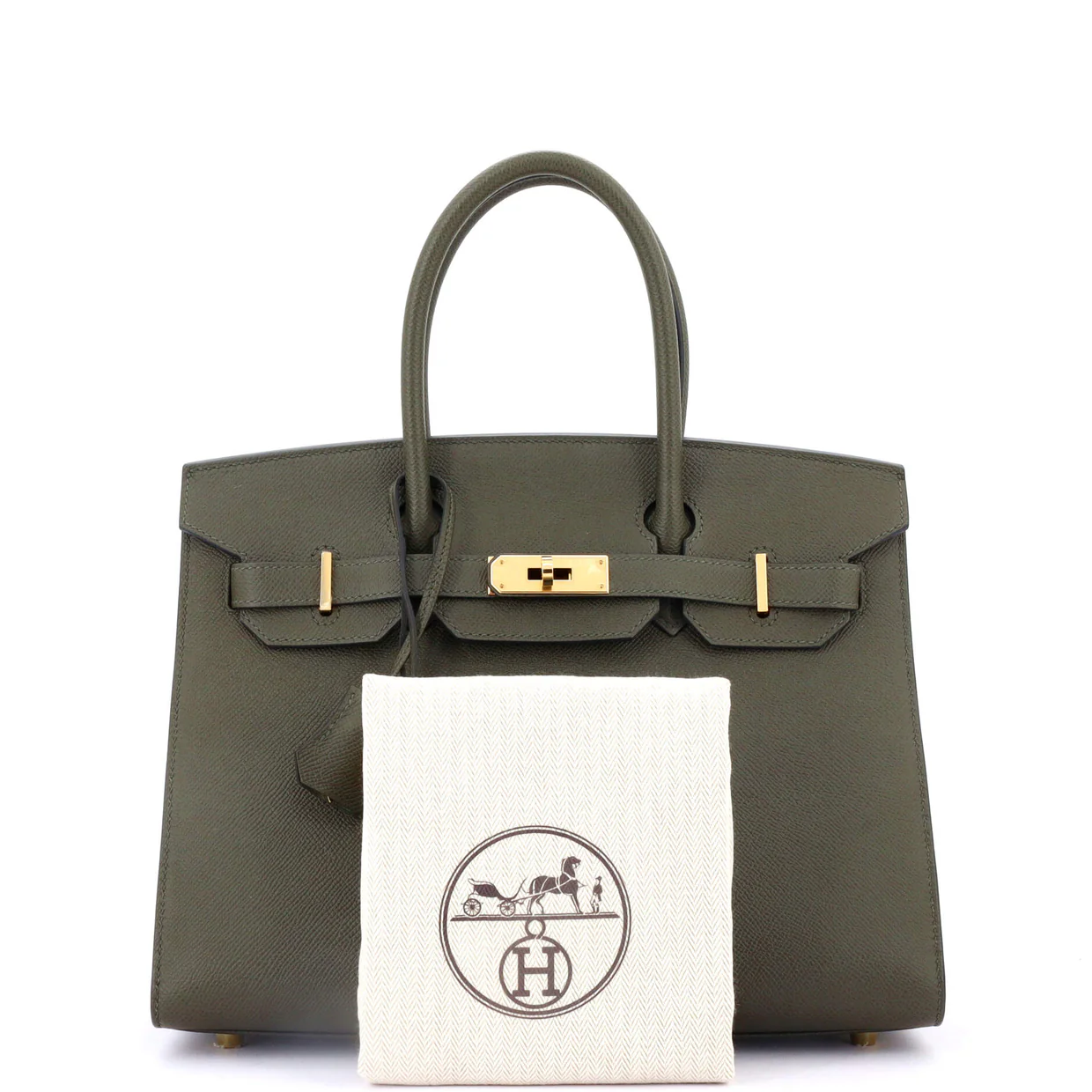 Birkin Sellier Bag Vert Maquis Epsom with Gold Hardware 30 - Deep Luxury