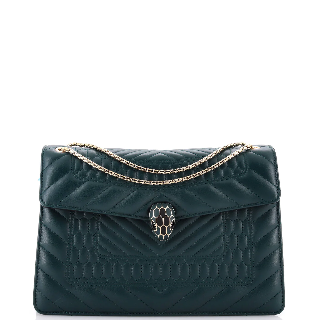 Serpenti Forever Shoulder Bag Quilted Leather Medium - Deep Luxury