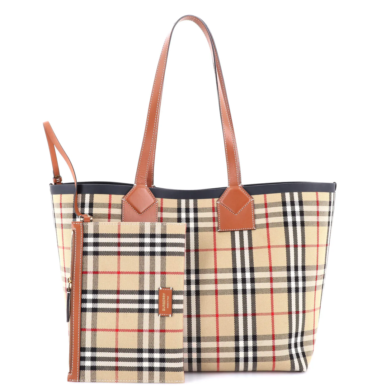 London Tote Vintage Check Canvas Medium - Deep Luxury