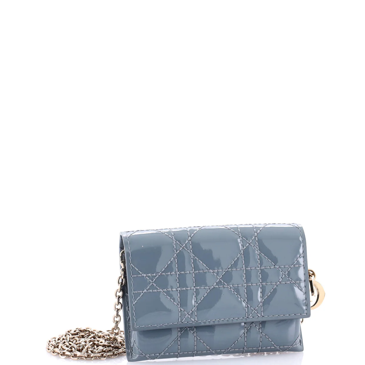 Lady Dior Nano Belt Pouch Cannage Quilt Patent - Deep Luxury