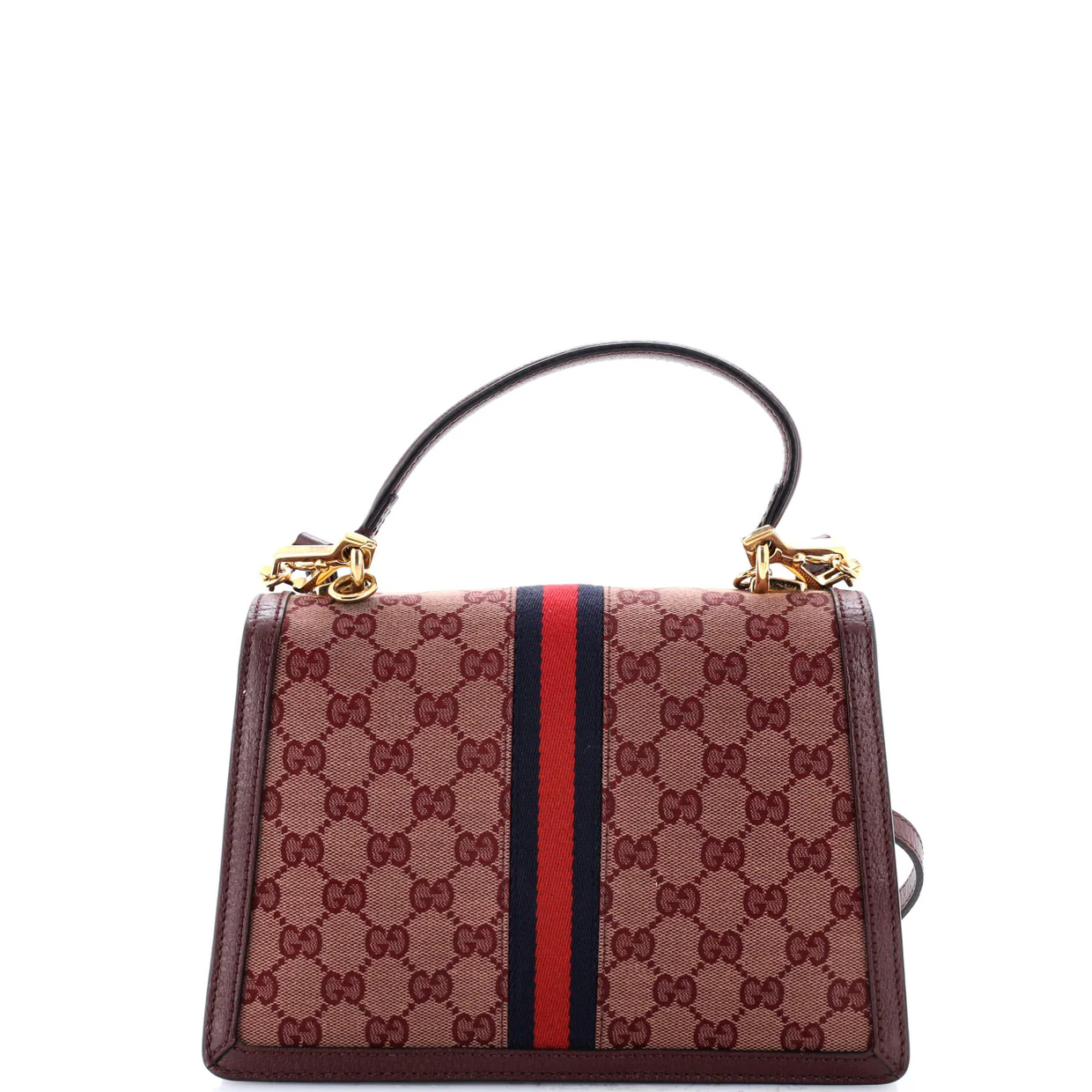 Ophidia Flap Top Handle Bag GG Canvas Small - Deep Luxury