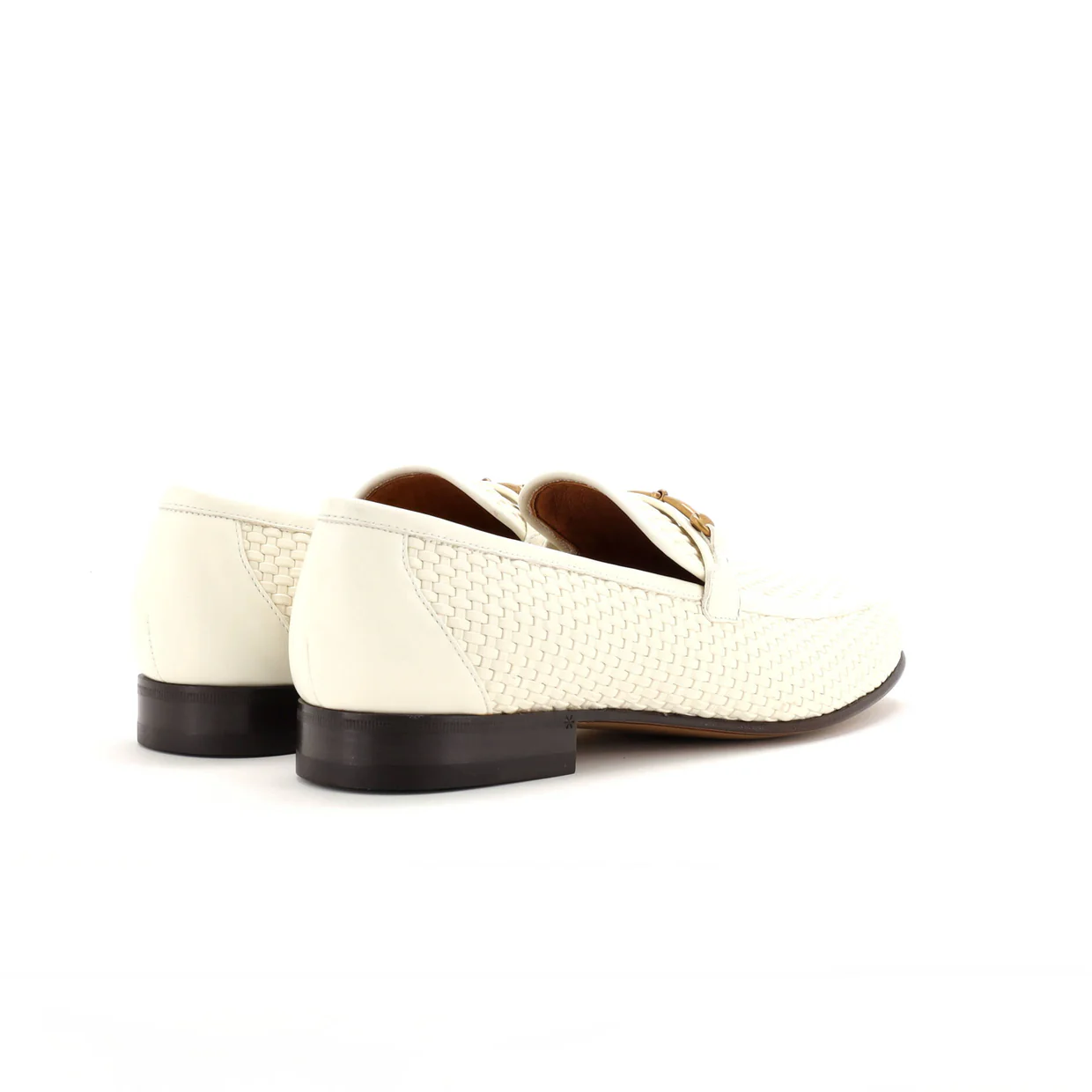 Men's Horsebit Loafers Woven Leather - Deep Luxury