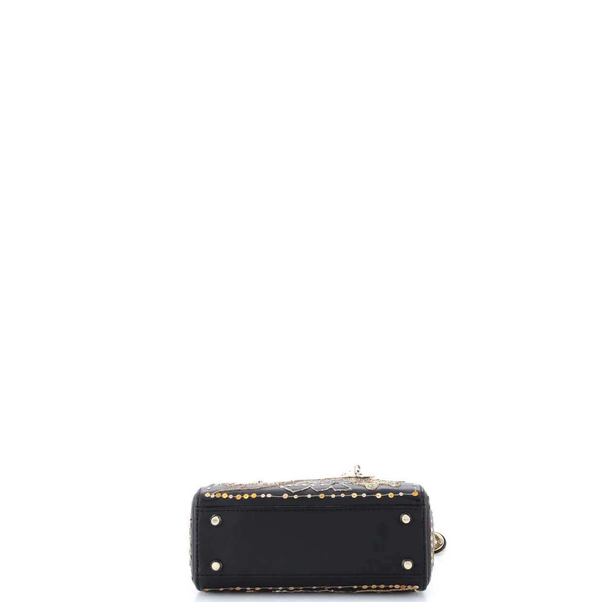 Lady Dior Chain Bag Embroidered Calfskin Mini - Deep Luxury