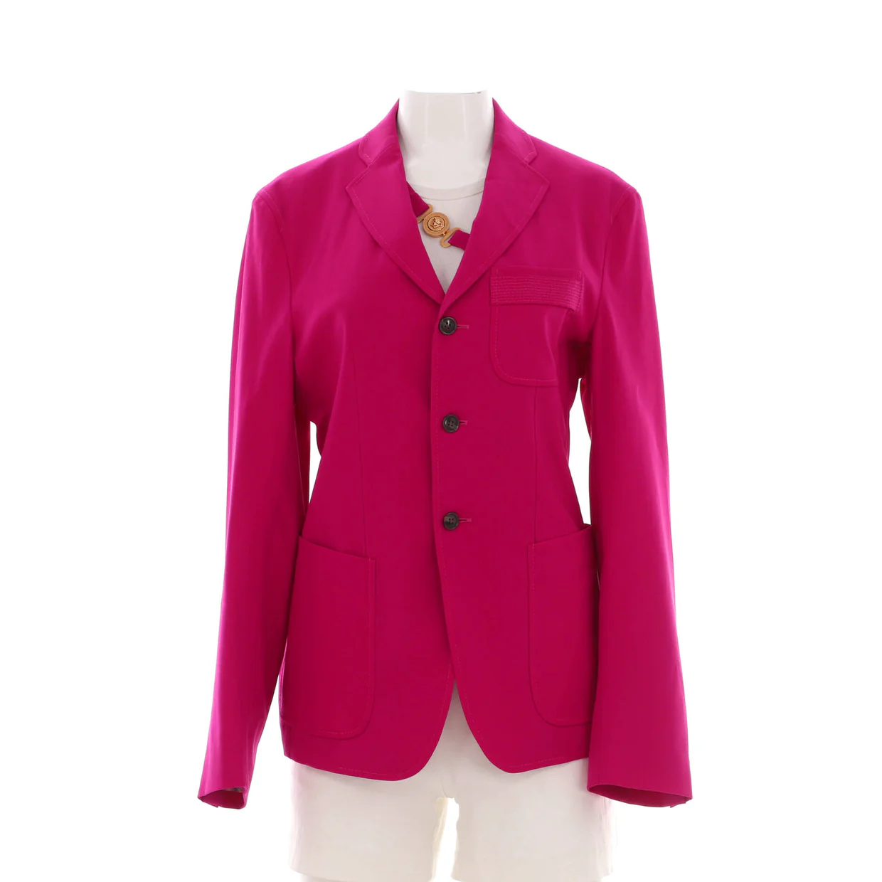 Men's Medusa Harness Single Breasted Blazer Cotton and Wool Blend - Deep Luxury