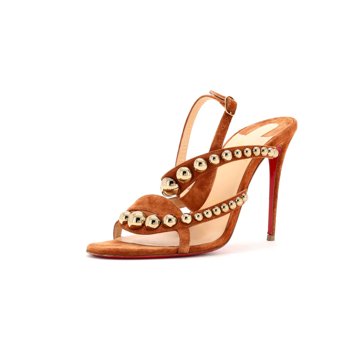 Women's Galeria Heeled Sandals Studded Suede 100 - Deep Luxury