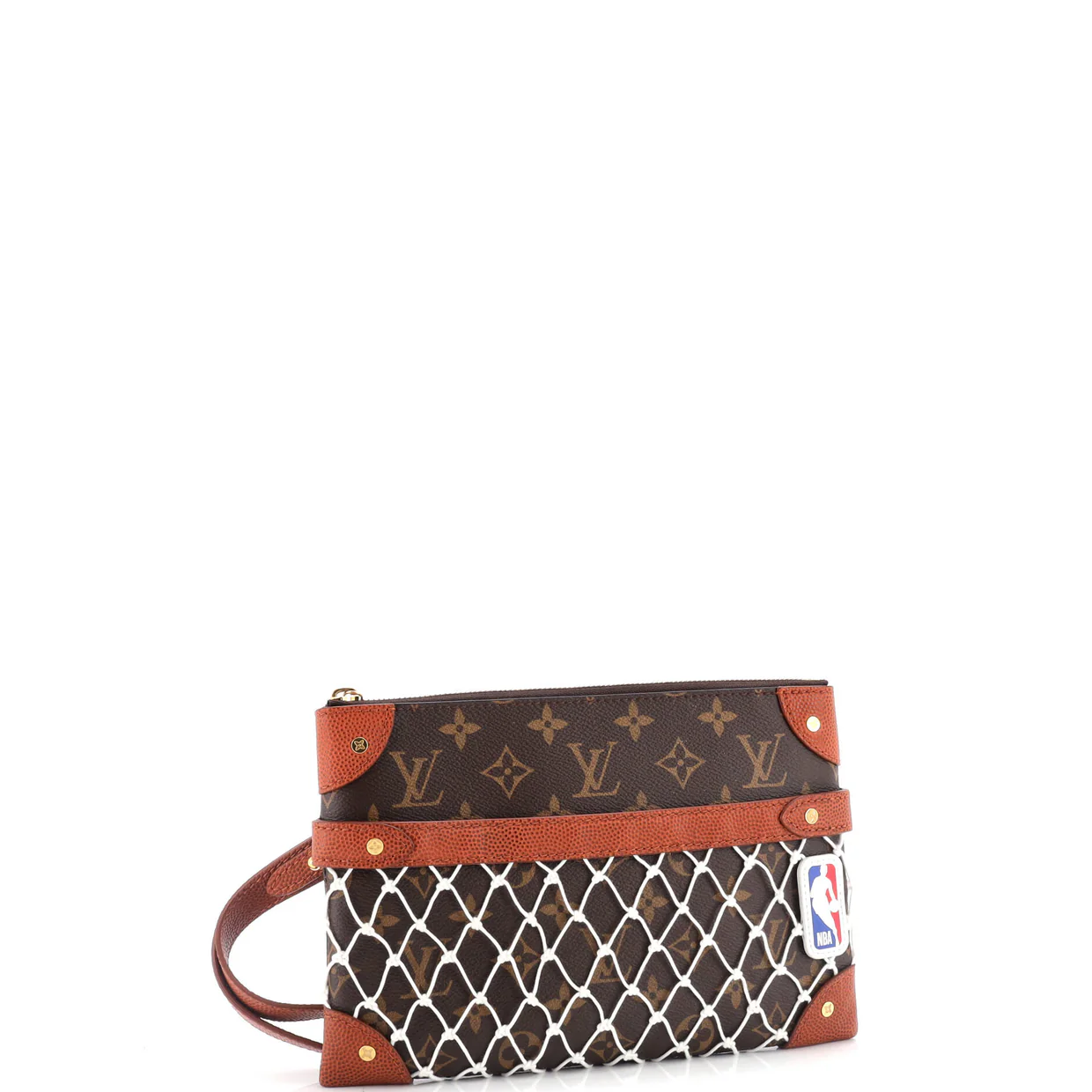 x NBA Net Flat Pouch Monogram Canvas - Deep Luxury