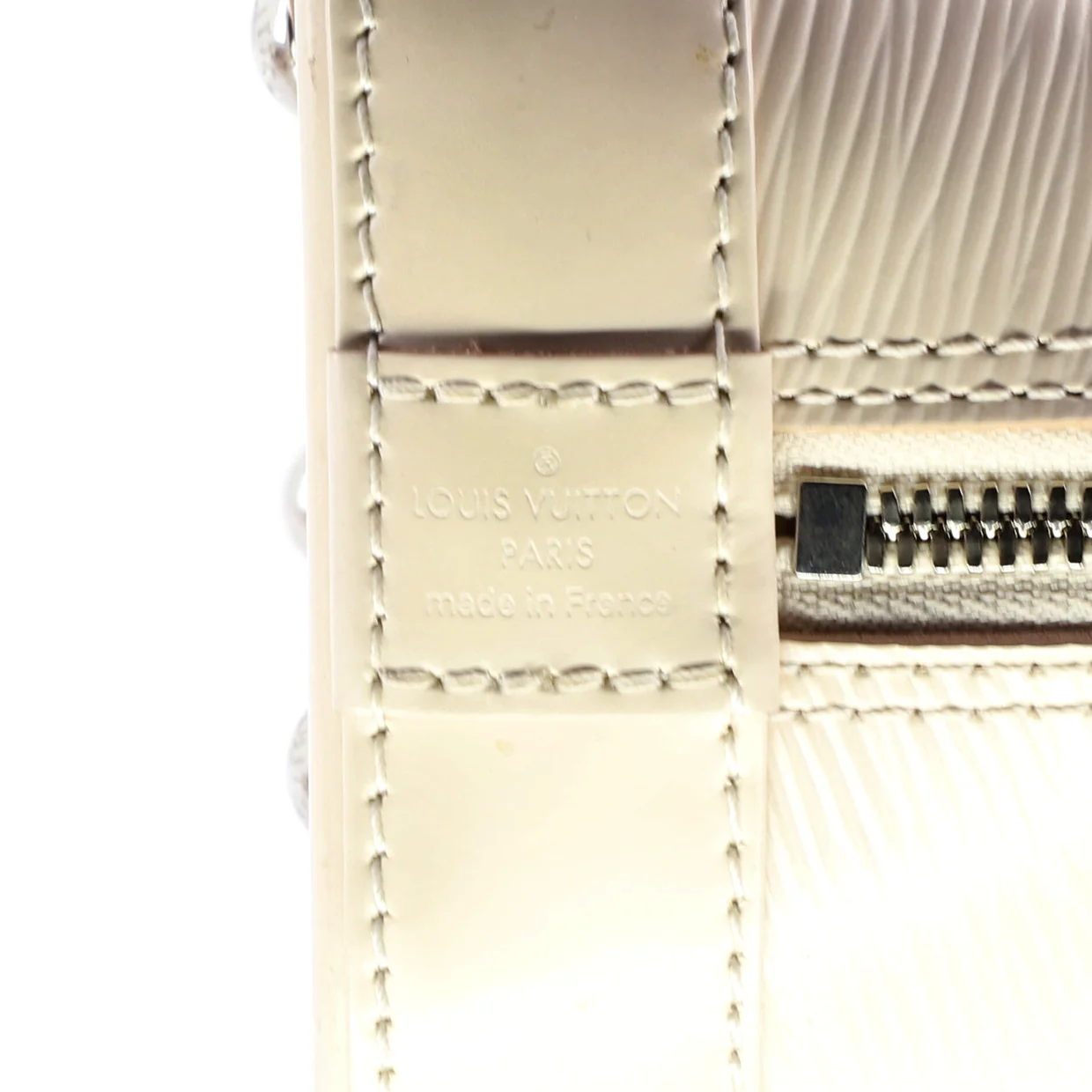 Alma Handbag Epi Leather with Logo Jacquard Strap BB - Deep Luxury