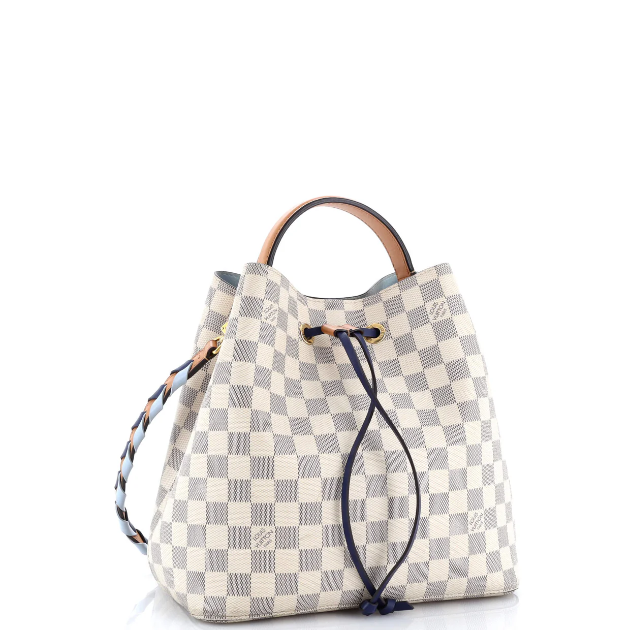 NeoNoe Handbag Damier with Braided Detail MM - Deep Luxury
