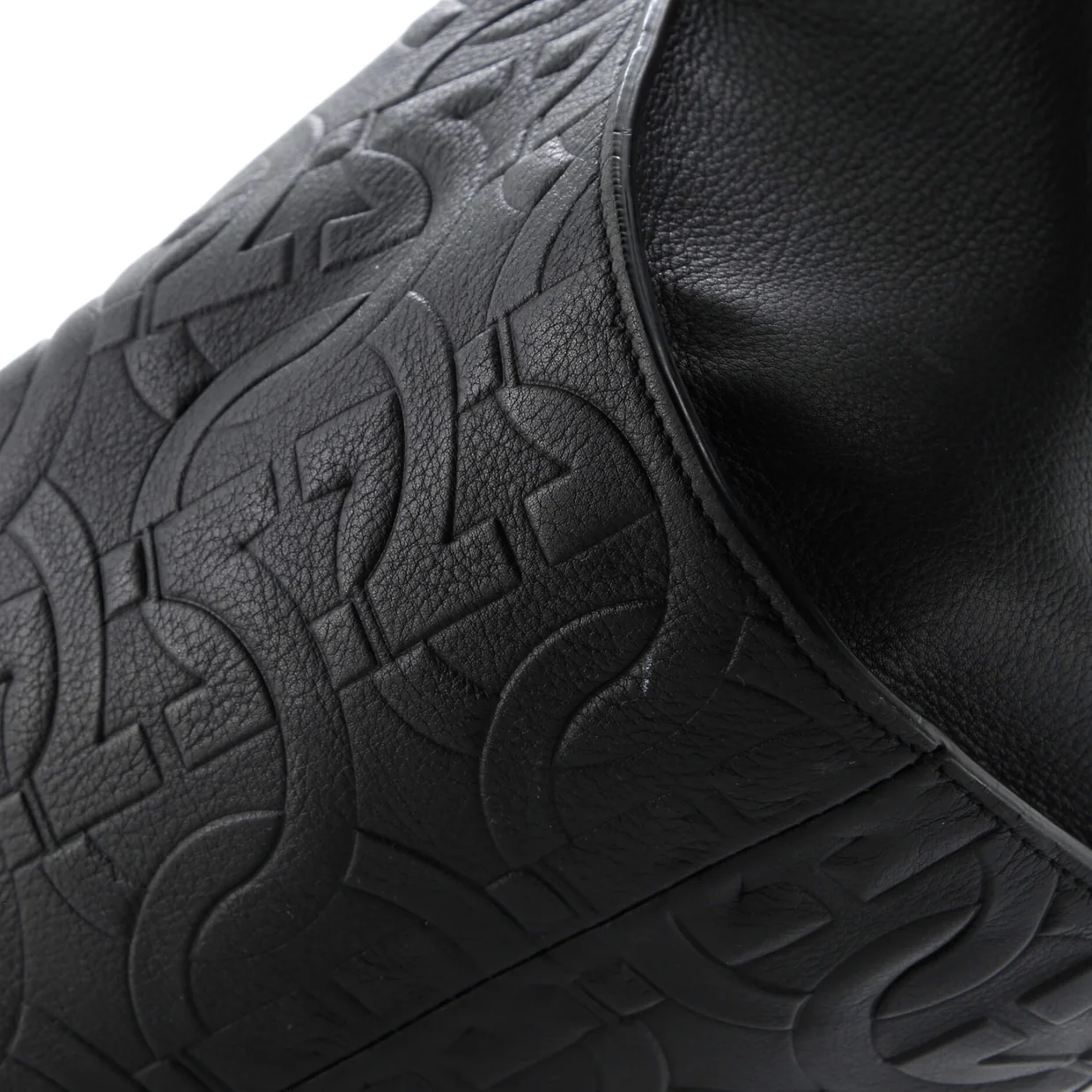 Trifolio Tote Gancini Embossed Leather Large - Deep Luxury