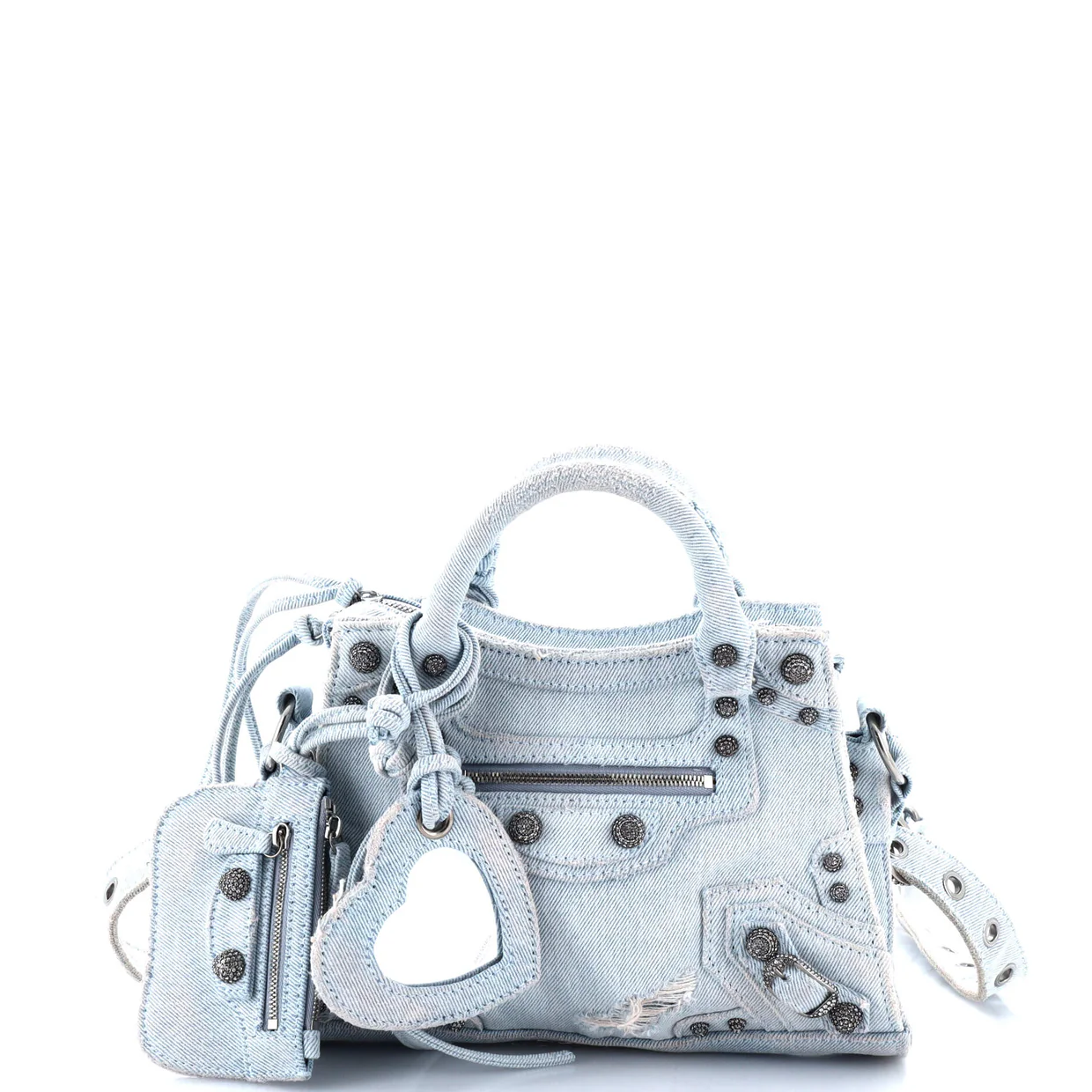 Neo Cagole City Bag Denim with Crystals XS - Deep Luxury