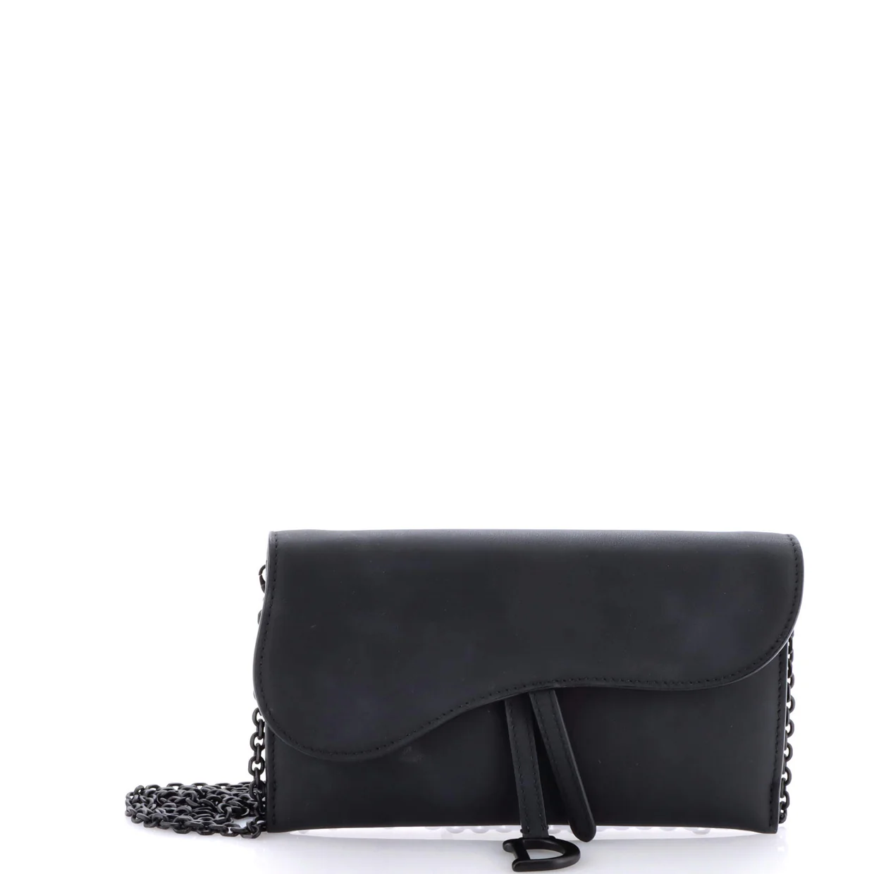 Ultra Matte Saddle Chain Wallet Leather - Deep Luxury