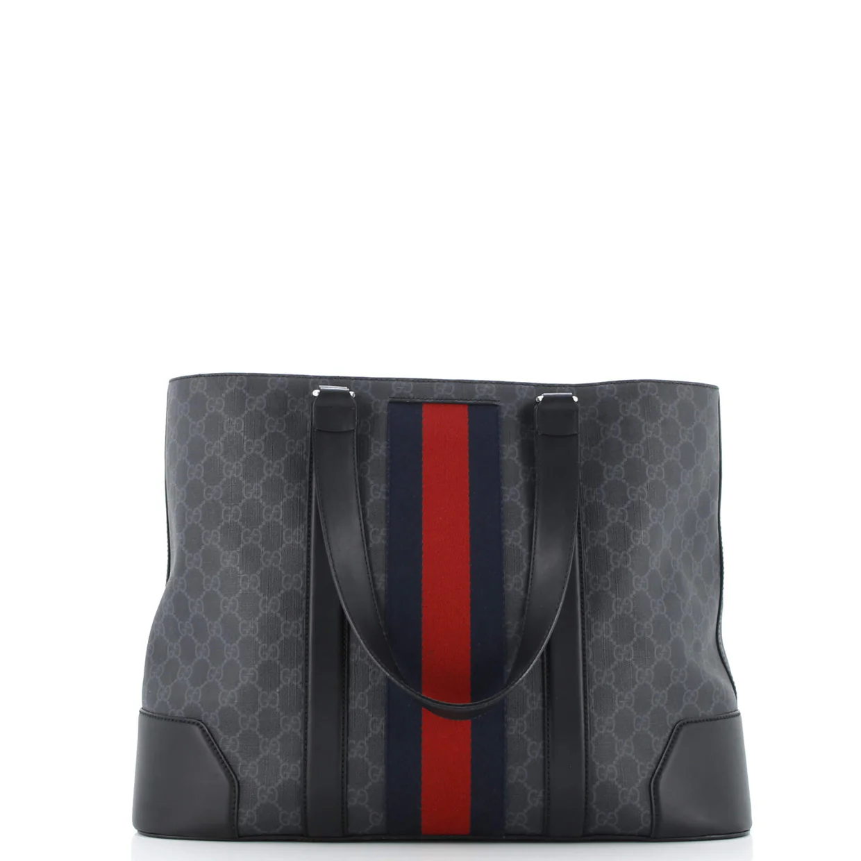 Web Open Tote GG Coated Canvas Large - Deep Luxury