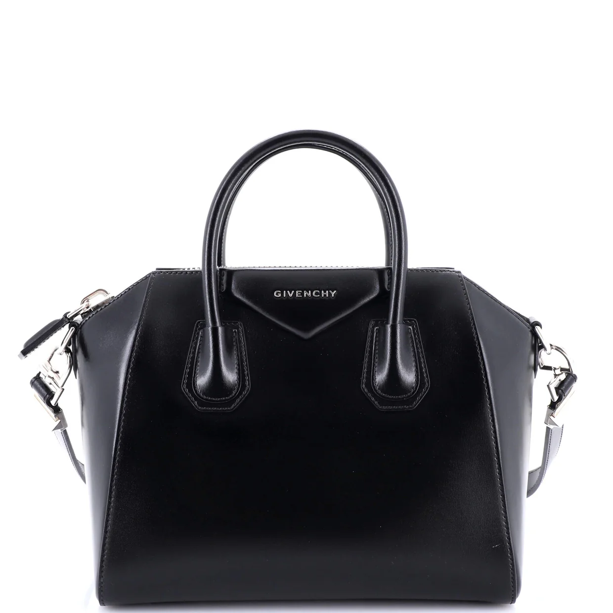 Antigona Bag Glazed Leather Small - Deep Luxury