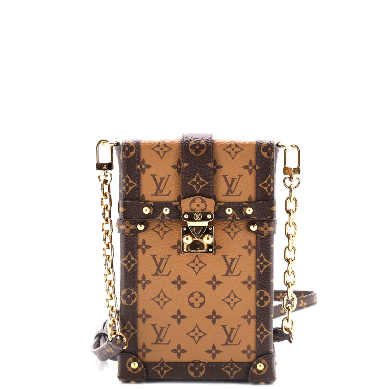 Vertical Trunk Pochette Reverse Monogram Canvas - Deep Luxury