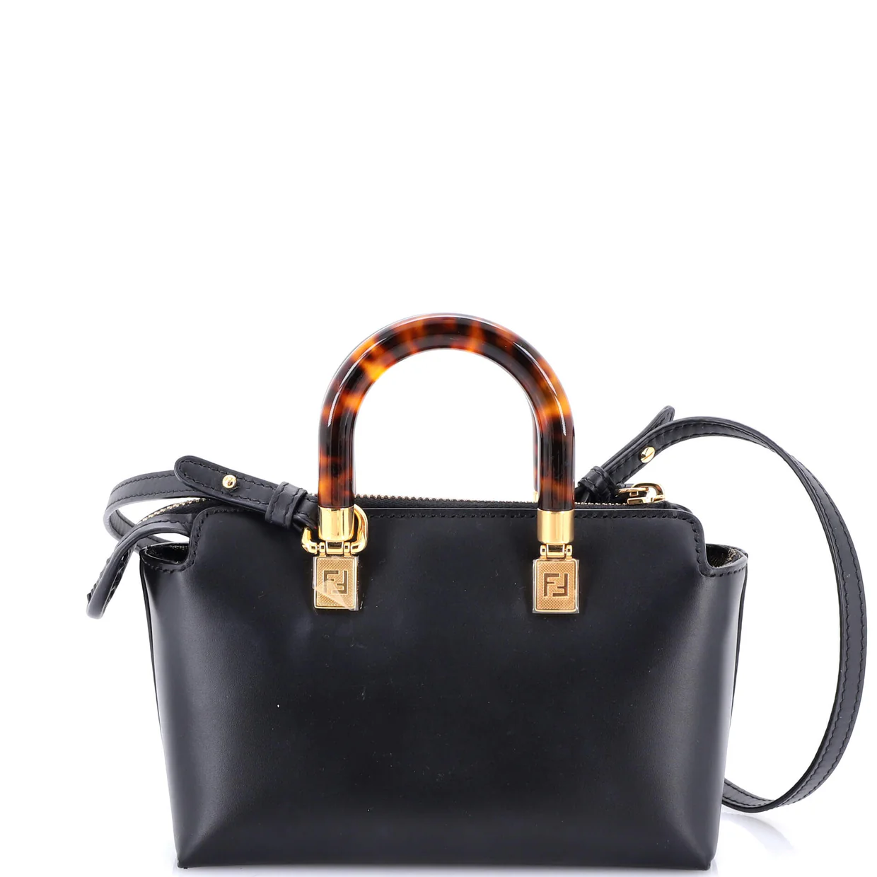 Logo By The Way Top Handle Bag Embossed Leather Mini - Deep Luxury