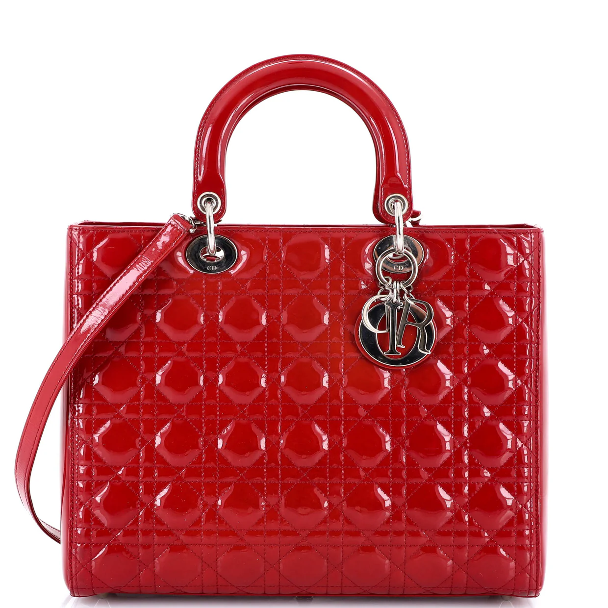 Lady Dior Bag Cannage Quilt Patent Large - Deep Luxury