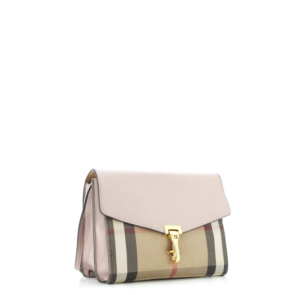 Macken Crossbody Bag Leather and House Check Canvas Small - Deep Luxury