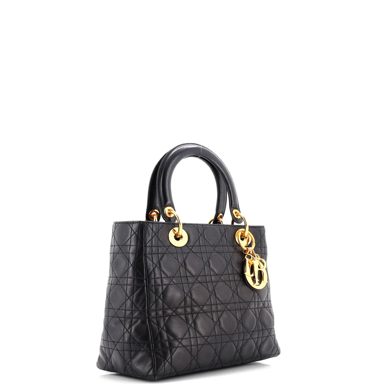 Lady Dior Bag Cannage Quilt Lambskin Medium - Deep Luxury