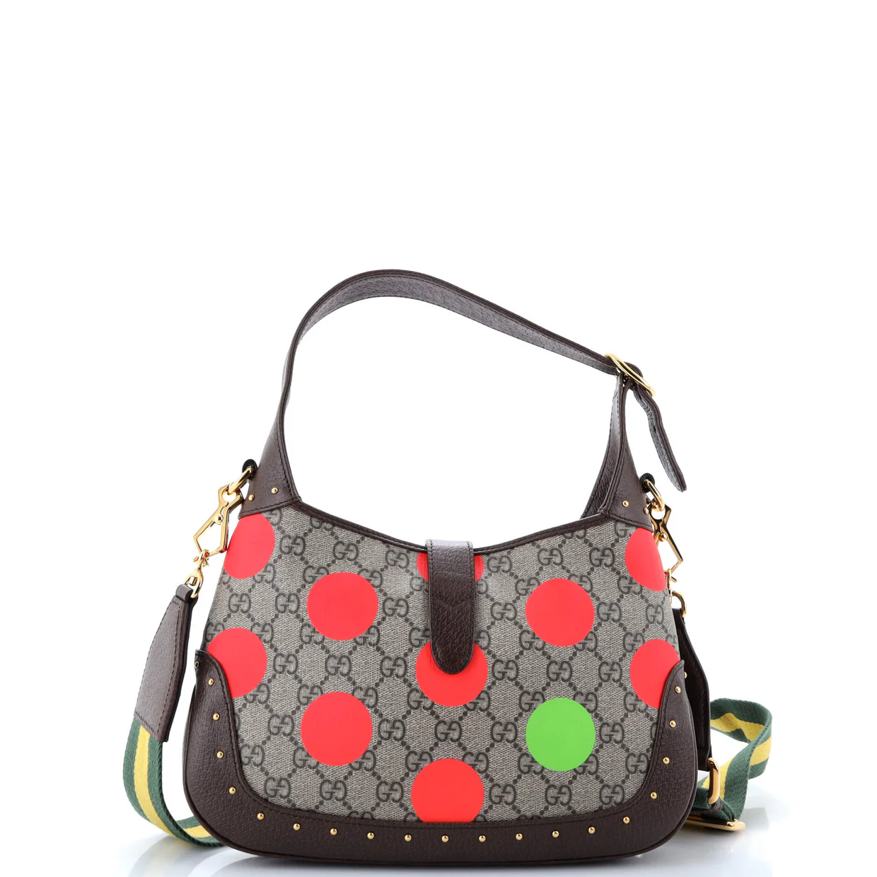 Jackie 1961 Hobo Studded Printed GG Coated Canvas Small - Deep Luxury